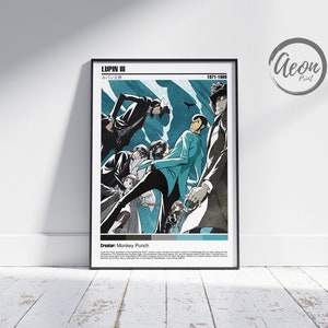 Anime Manga Poster _ Minimalistisches Anime Poster _ Minimalistisches Poster _ Retro Vintage Art Print _ Wall Art Decor