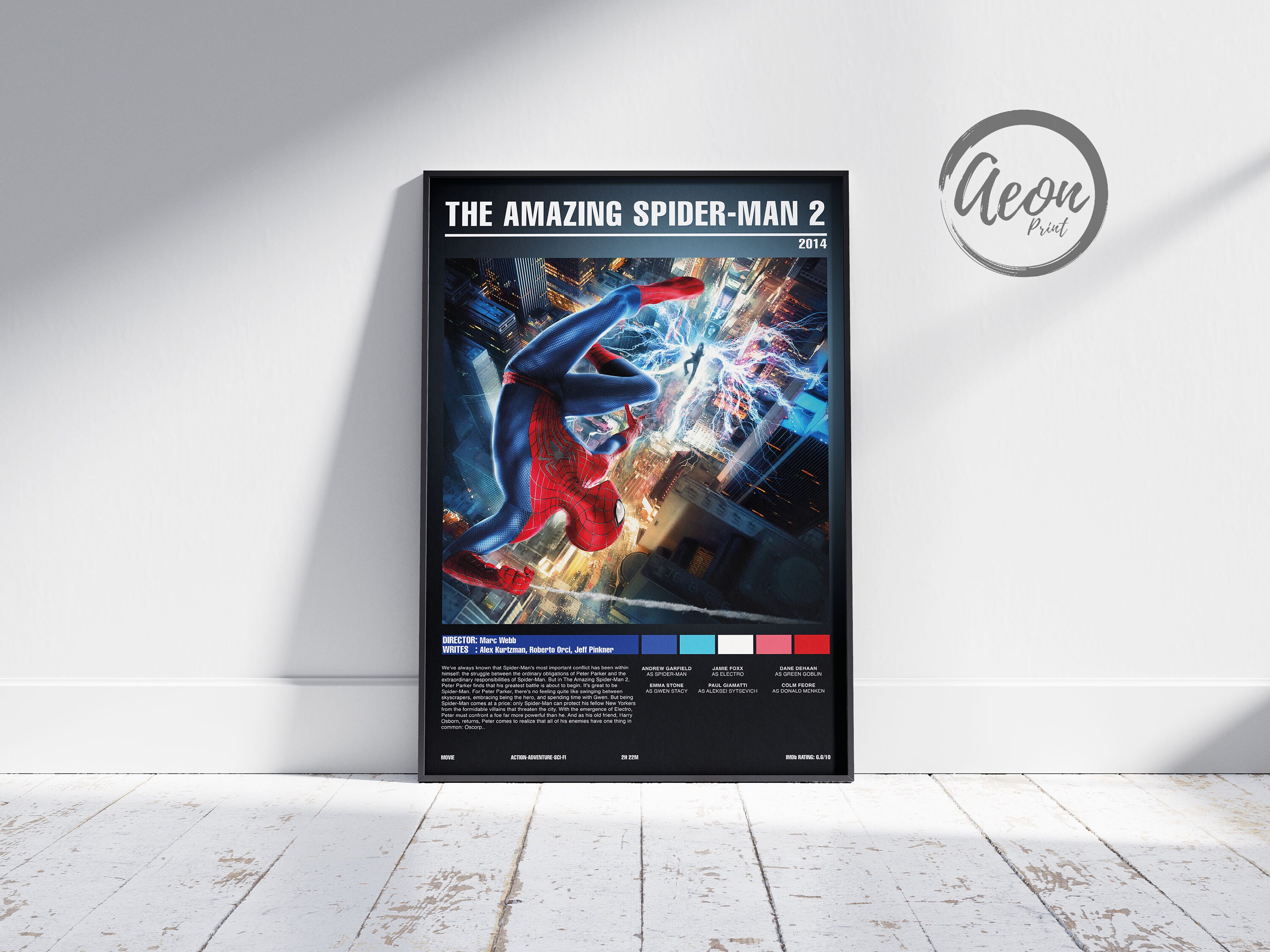  The Amazing Spider Man 2 Video Game Miles Movie Poster  Vintage Look Tin Metal Sign Wall Decoration 8x12 Inches: Posters & Prints