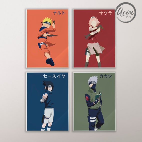 NARUTO Black Framed Poster (8x12 Inches) For Anime Naruto Fans