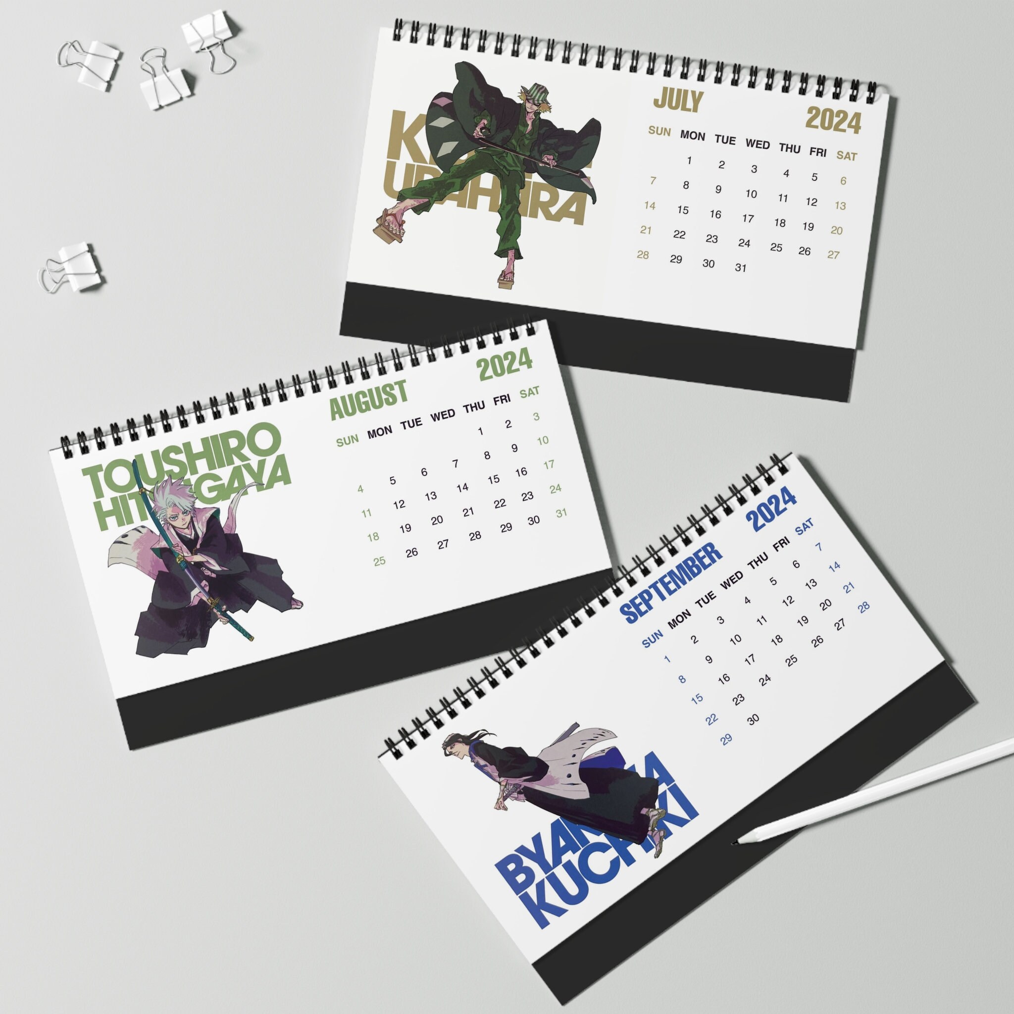 2024 Anime Desk Calendar 2024 Desk Calendar Anime 2024 Calendar