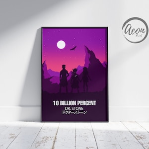 10 Billion Percent _ Anime Manga Poster _ Minimalist Anime Poster _ Minimalist Poster _ Retro Vintage Art Print _ Wall Art Decor