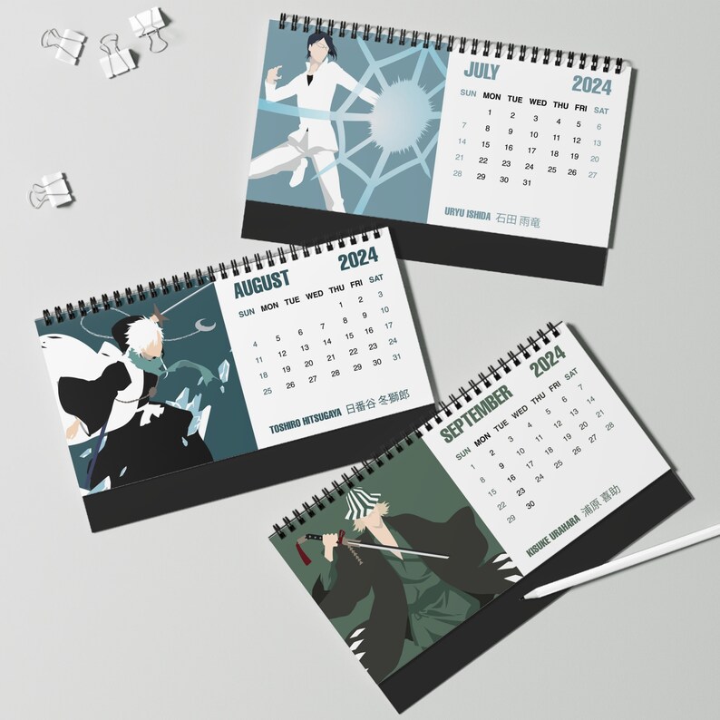 2024 Anime Manga Desk Calendar 2024 Desk Calendar 2024 Calendar Anime