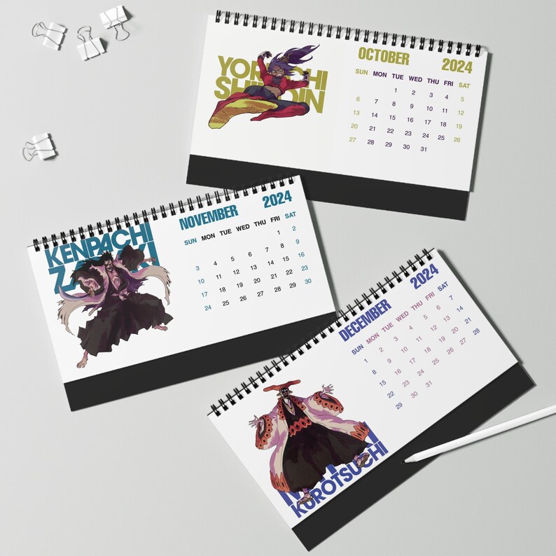 2024 Anime Desk Calendar 2024 Desk Calendar Anime 2024 Calendar Anime