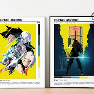 Póster de manga de anime _ Póster de anime minimalista _ Póster minimalista _ Impresión de arte retro vintage _ Decoración de arte de pared