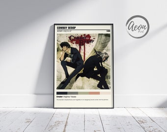 Anime Manga Poster _ Minimalist Anime Poster _ Minimalist Poster _ Retro Vintage Art Print _ Wall Art Decor