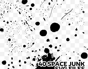 40 Space Junk SVG Files: Noise Texture Vector Graphics (Digital Download)