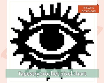 Eye Pixel Motifs PDF Crochet Pattern Bundle
