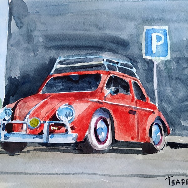 Volkswagen Painting Etsy