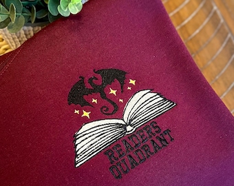 Readers Quadrant Embroidered Sweatshirt or T-shirt, Fourth Wing Sweatshirt