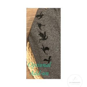 ***IF YOU WOULD LIKE THE DRAGONS ON THE SLEEVE- Please purchase that option in the ADD-ON section of my shop and put in personalization what color thread you would like***