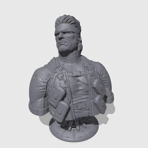 Solid Snake Bust Statue Video Game Metal Gear Collectible Figurine
