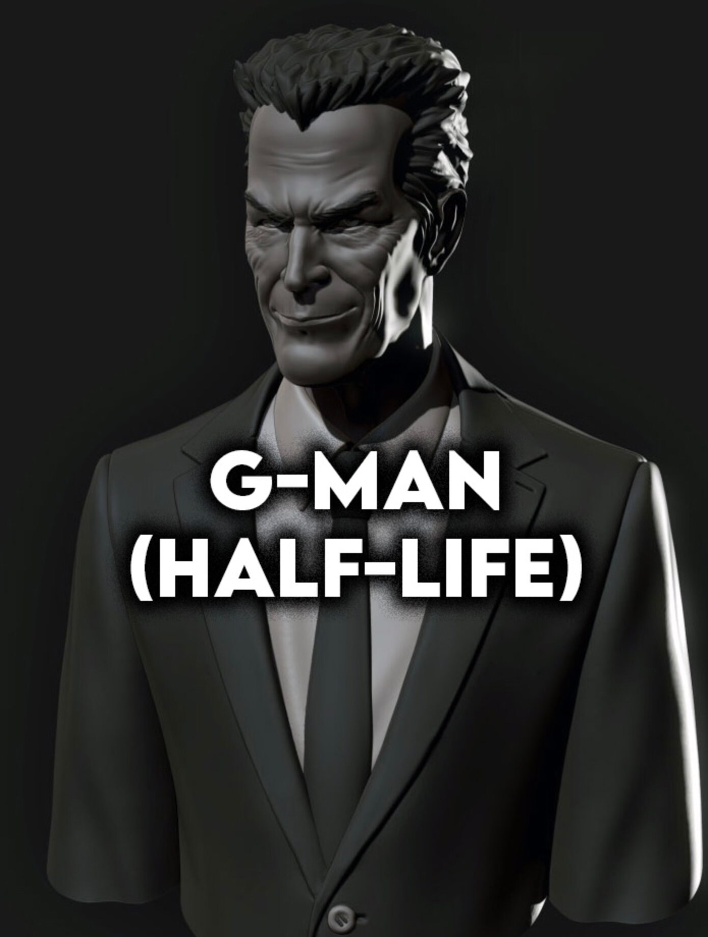Half Life Gman Statue Bust Figure Collectable 