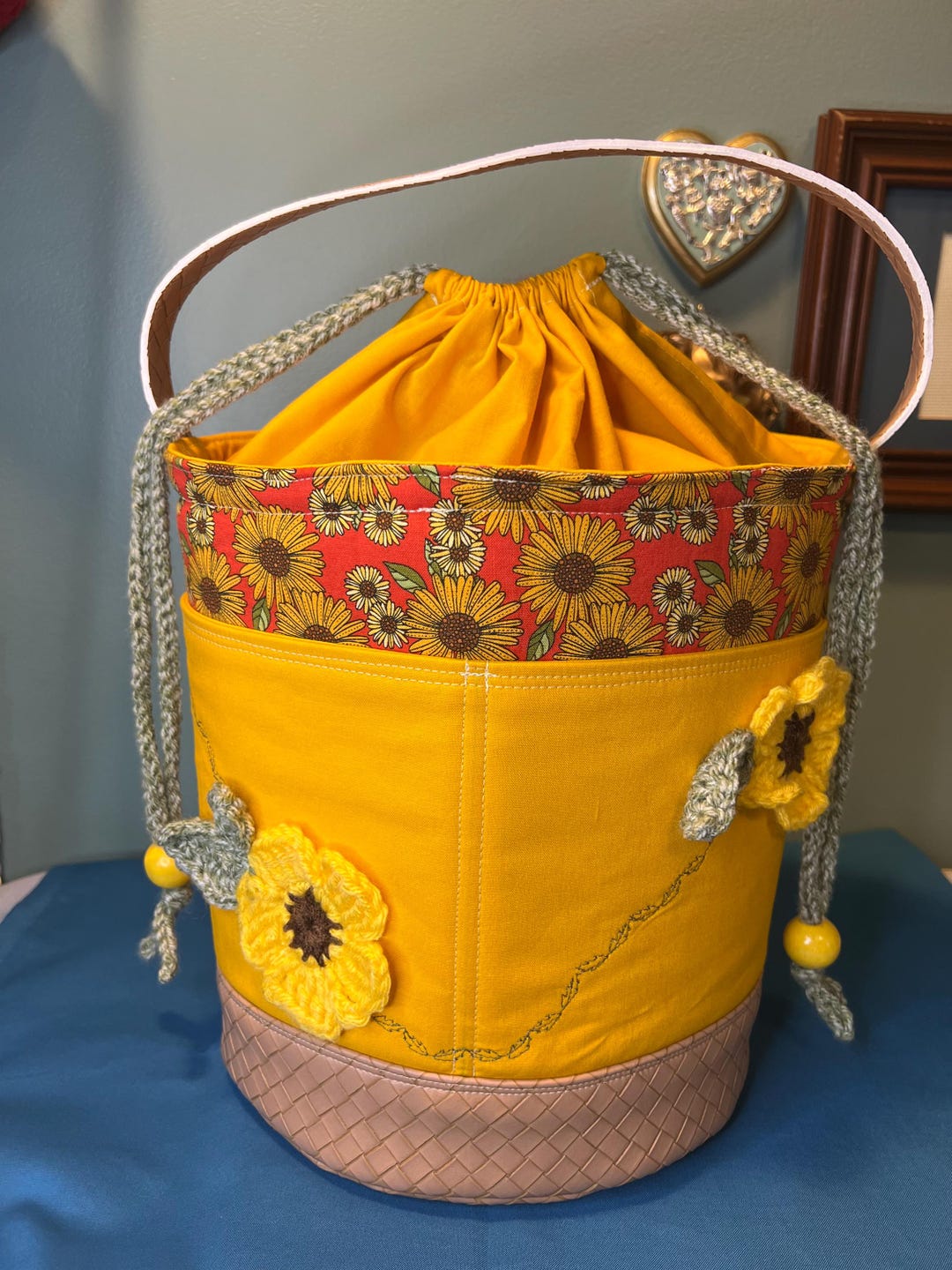 Large Sunflower Project Bag - Etsy