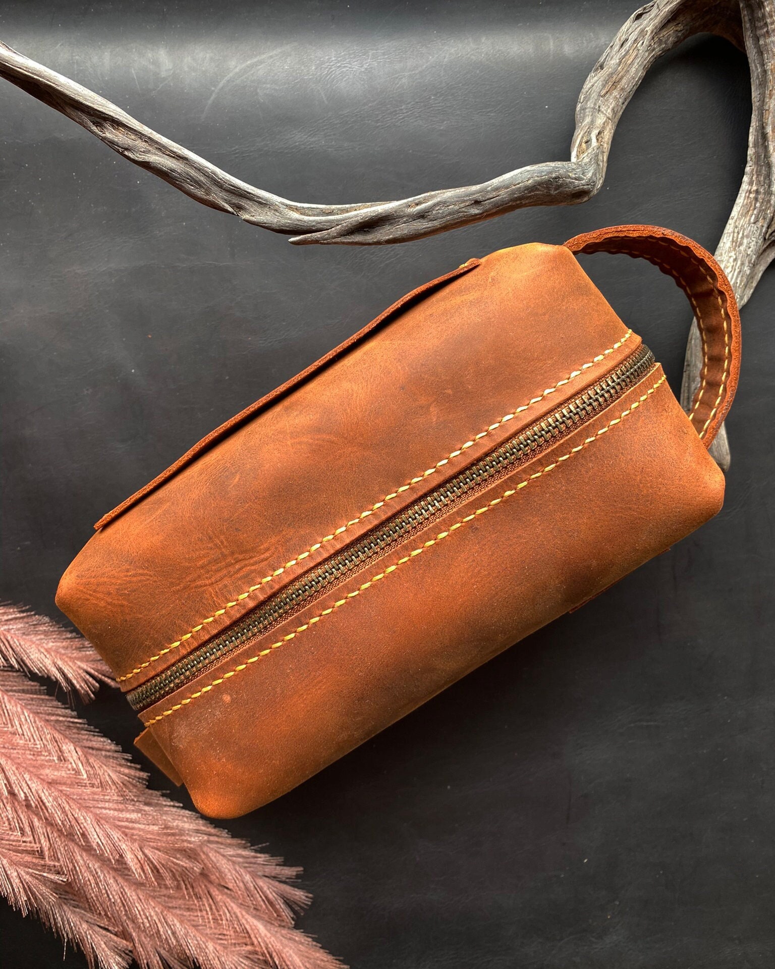 Leather Dopp Kit Men Toiletry Bag Pattern Pdf Download Bag Pattern ...