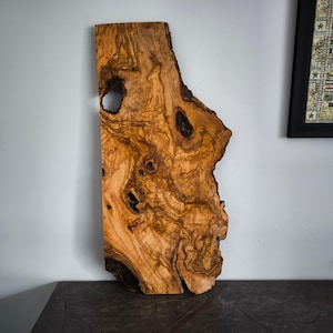 Turkish Olive Root Burl Wood – Unique Natural Slab for Epoxy, Resin Art, and Decoration – Rustic Live Edge Burl for Woodworking & Crafts