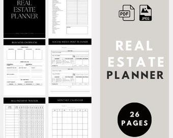 Real Estate Agent Planner: Marketing & Lead Generation (Printable PDF)