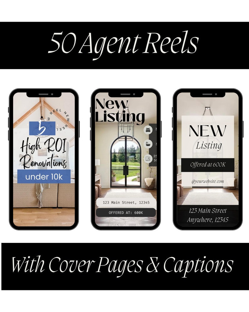 Real Estate Reels Reel Template Tik Tok Template Real Etsy