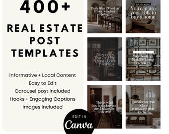 400+ Real Estate Social Media Templates: Canva Editable Posts