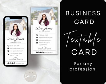 Real Estate Business Card Template: Modern Digital Design (Canva)