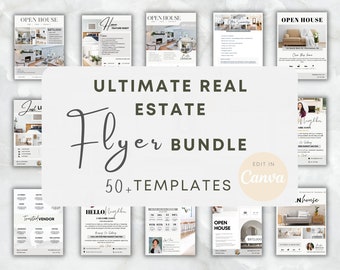 Real Estate Flyer Bundle: 50+ Canva Templates