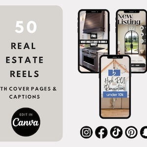 Real Estate Reels, Reel template, Tik Tok Template, Real estate Templates, Real Estate Template, Reels, Tik Tok, Stories