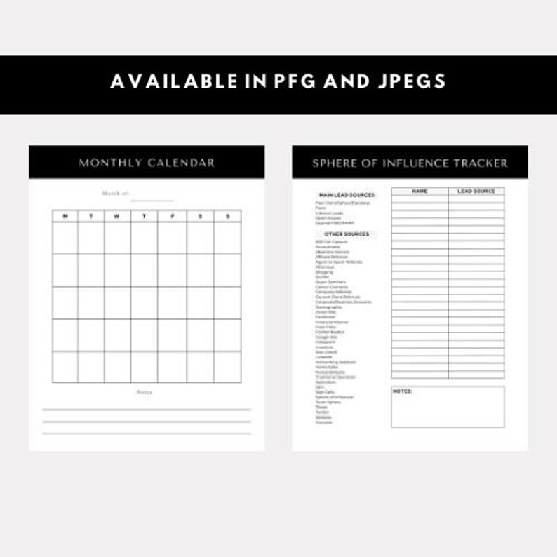 Real Estate Agent Planner Printable Planner Real Estate Marketing ...