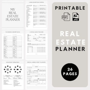 Real Estate Agent Planner: Marketing & Lead Generation (Printable PDF)