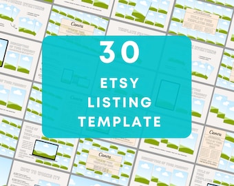 Etsy Listing Templates: Fully Editable Canva Mockups (PDF)