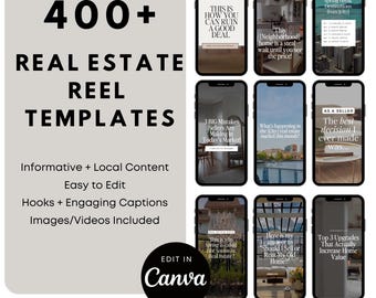 400+ Real Estate Reels Templates: Canva Editable Video Graphics