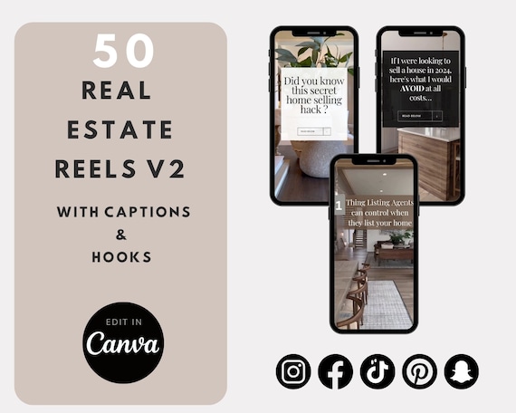 50 Real Estate Reels: 2024 Marketing Templates