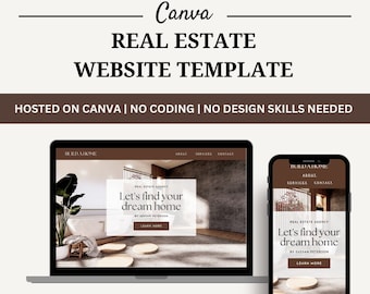 Realtor Website Template: Minimalist Canva Design