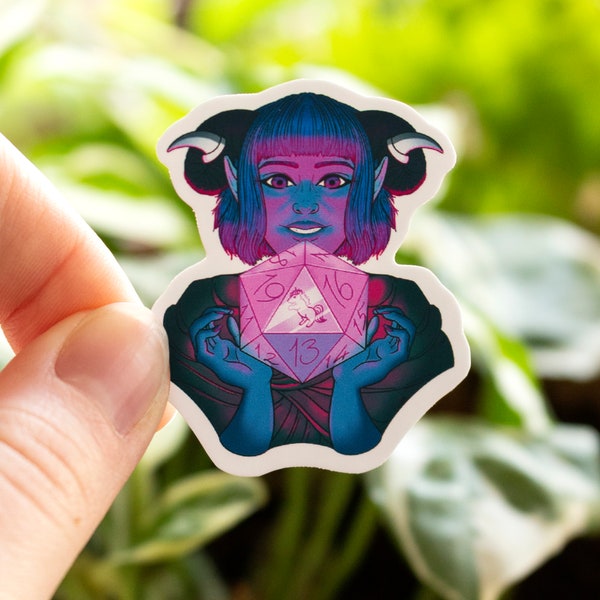 Jester Lavorre sticker || D&D || Critical Role || unicorn dice