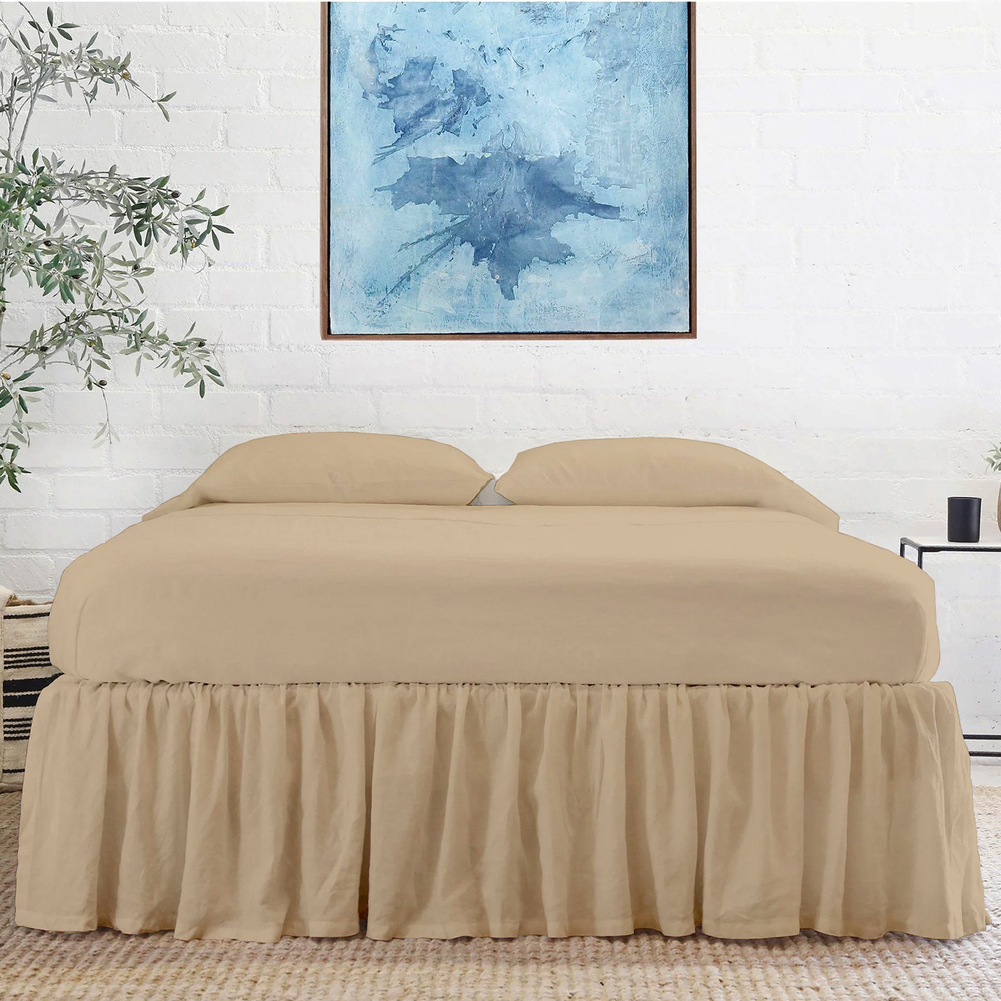 Frilled Valance Bed Sheet in 100 Egyptian Cotton Fabricbed Sheet