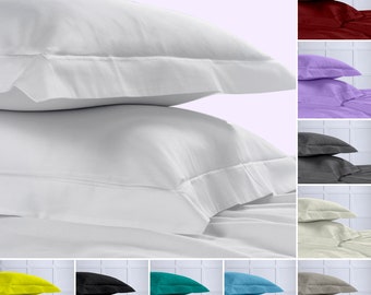 Pack of 2 Oxford  Pillow Covers-100% Egyptian Quality pillowcases in 400 Thread Count weave