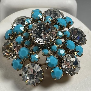 Bellissima Spilla Vintage In Cristallo Austriaco Raffigurante L - Foto 8