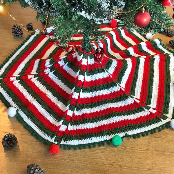 Granny Ripple Tree Skirt Crochet Pattern Etsy