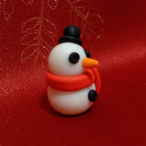 Kawaii Snowman Charm | Polymer Clay