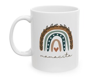 Mamacita Coffee Mug: Boho Rainbow Mama Gift