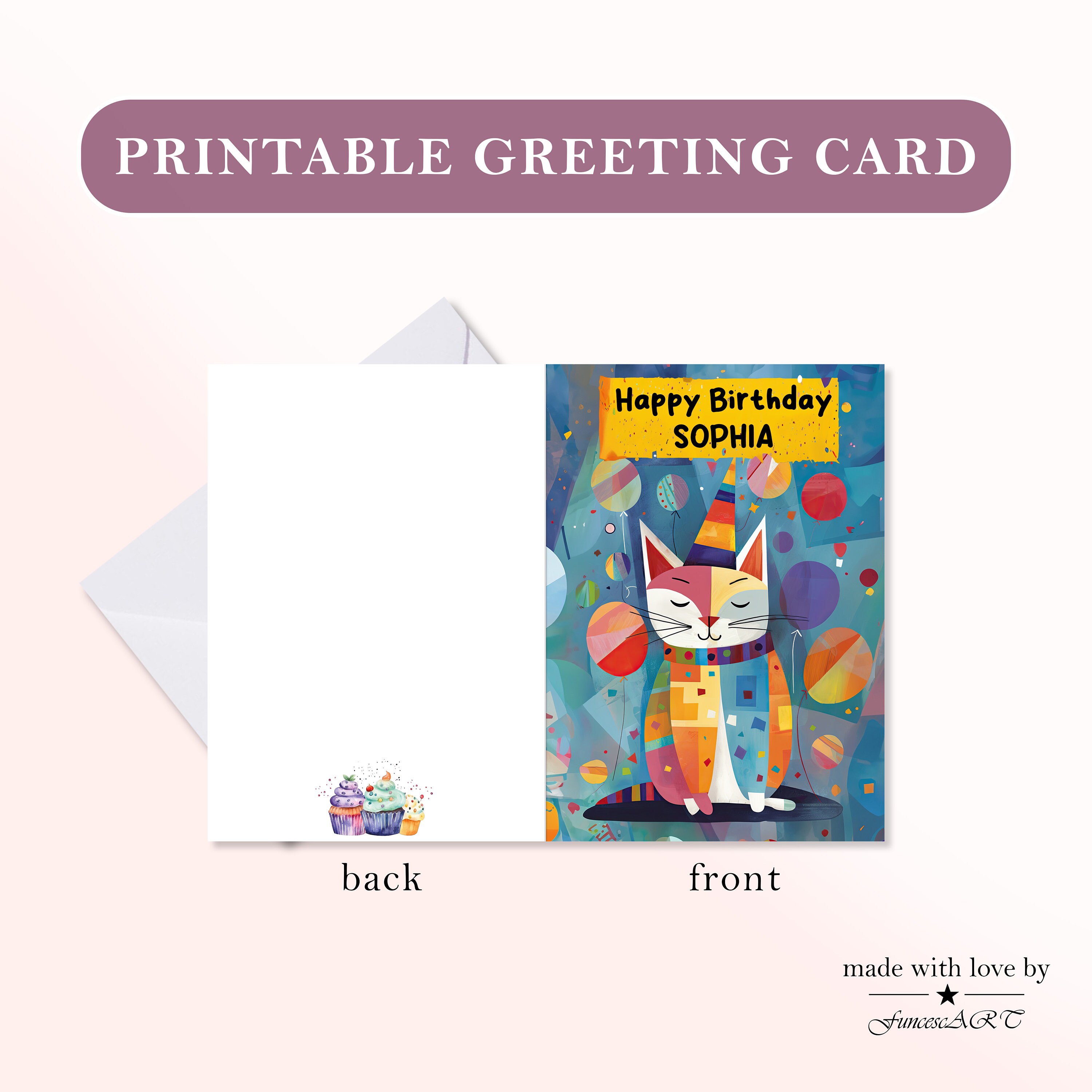 Personalized Printable Birthday Card Gift for Birthday, Best Friend ...