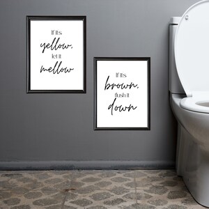If It&#39;s Yellow - Bathroom Printable