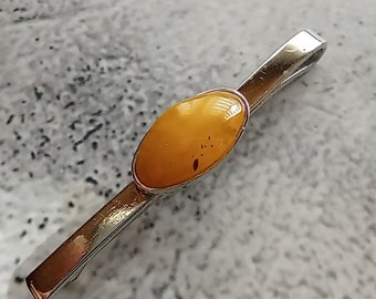 Pince à cravate ambre naturel