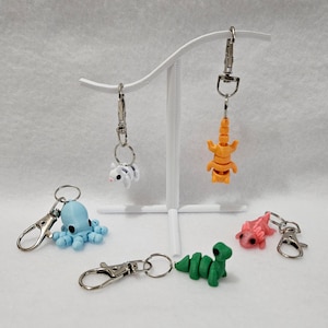 3D Printed Small Articulated Flexi Animal Keychains