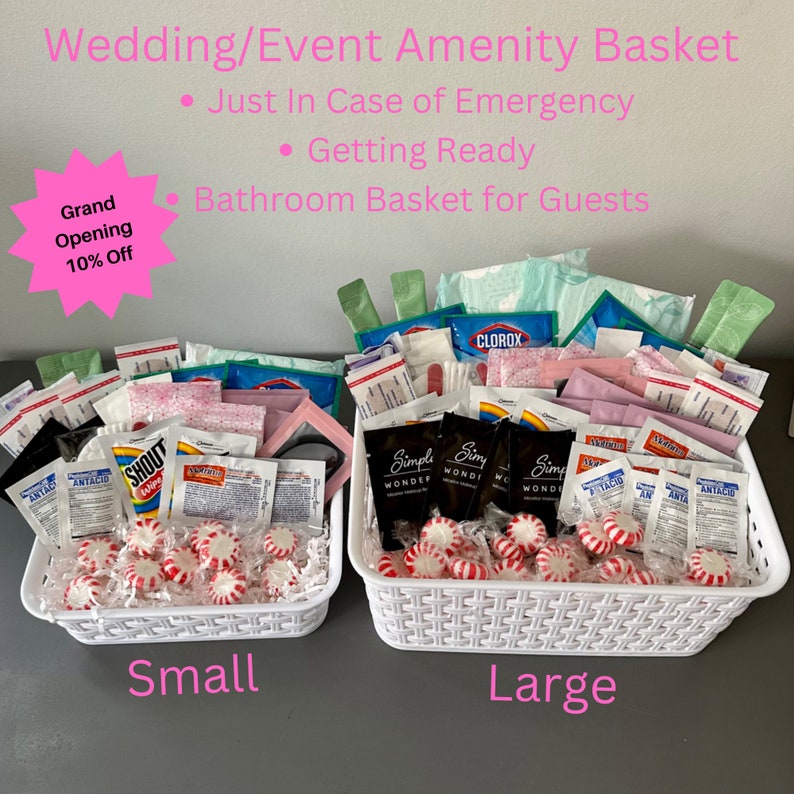 Wedding Amenity Basket Just in Case Products for Guest Etsy