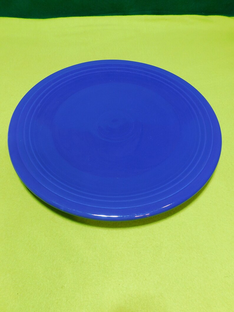 Vintage Cobalt Blue Fiestaware Round Chop Plate Serving Platter 1940