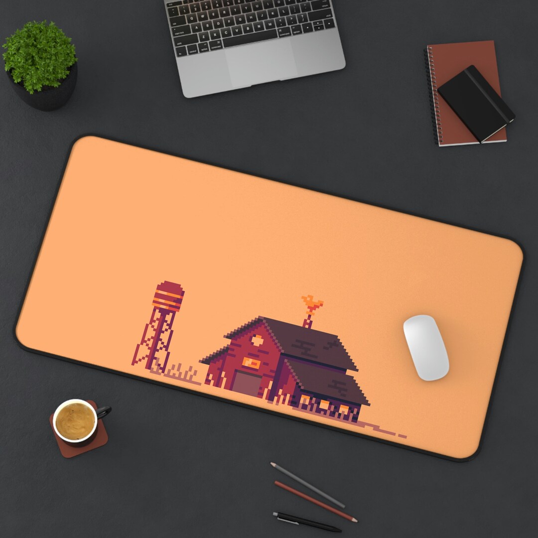 Pixelart Desk Mat Gaming Desk Mat Mouse Pad L Gaming Mouse Etsy