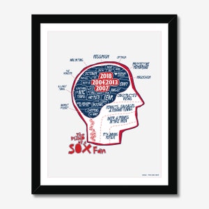 Boston Red Sox Fan Mind Art Print: Fenway Park Baseball Decor