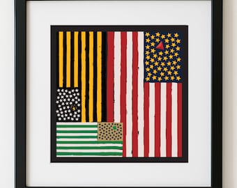 Tres banderas de Boston / Medias Rojas, Celtics y Bruins Impresión artística giclée para pared