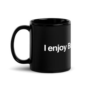 Boston Sports 11 oz. Glossy Black Mug | I enjoy Boston sports. | Boston, Red Sox, Celtics, Bruins, Patriots, Fleet Coffee Mug | Drinkware