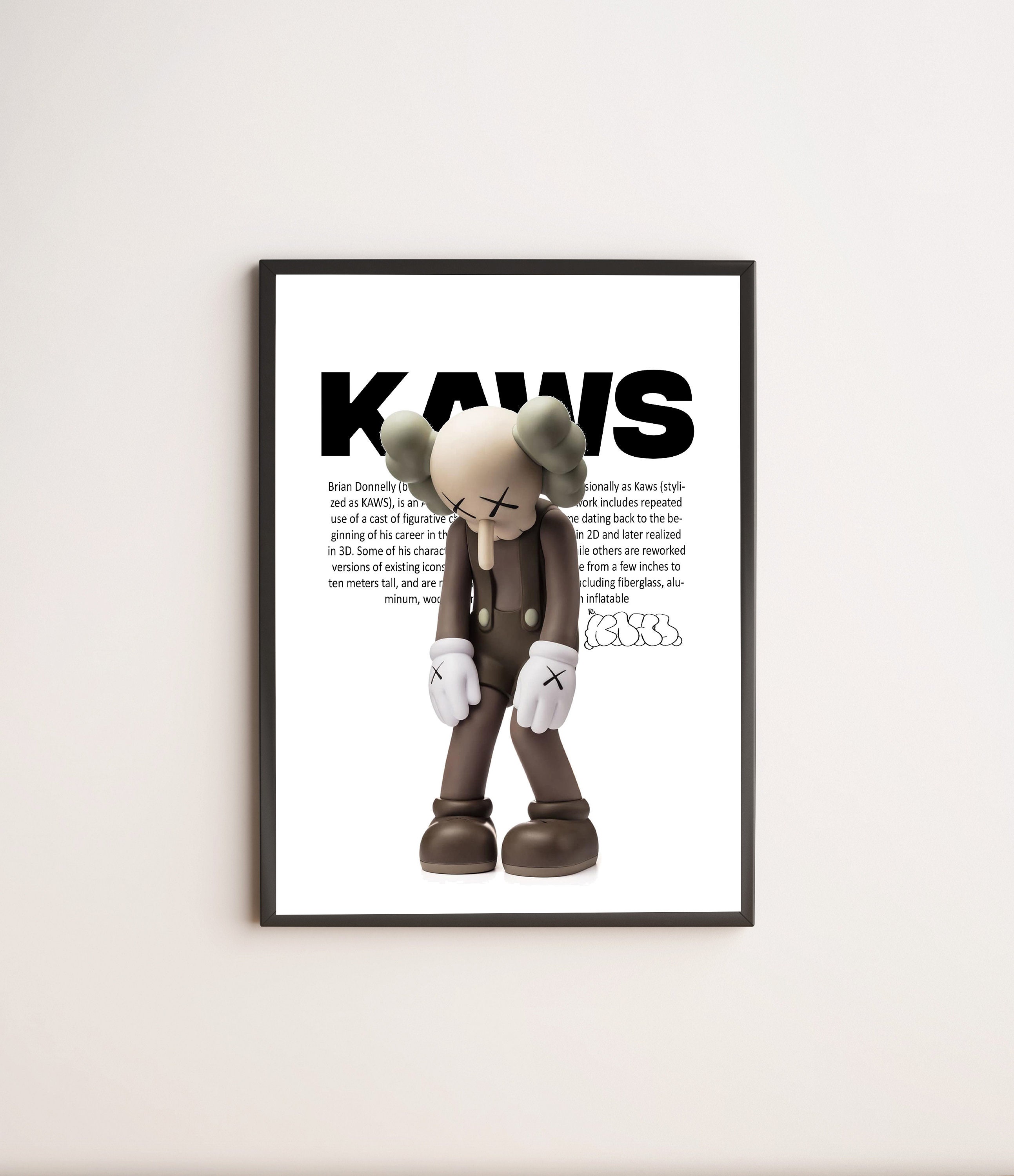 Hypebeast Figure Poster Hypebeast Decor Canvas Minimalist Wall Art  Hypebeast Canvas Print Wall Art Kaws Poster Living Room Decor