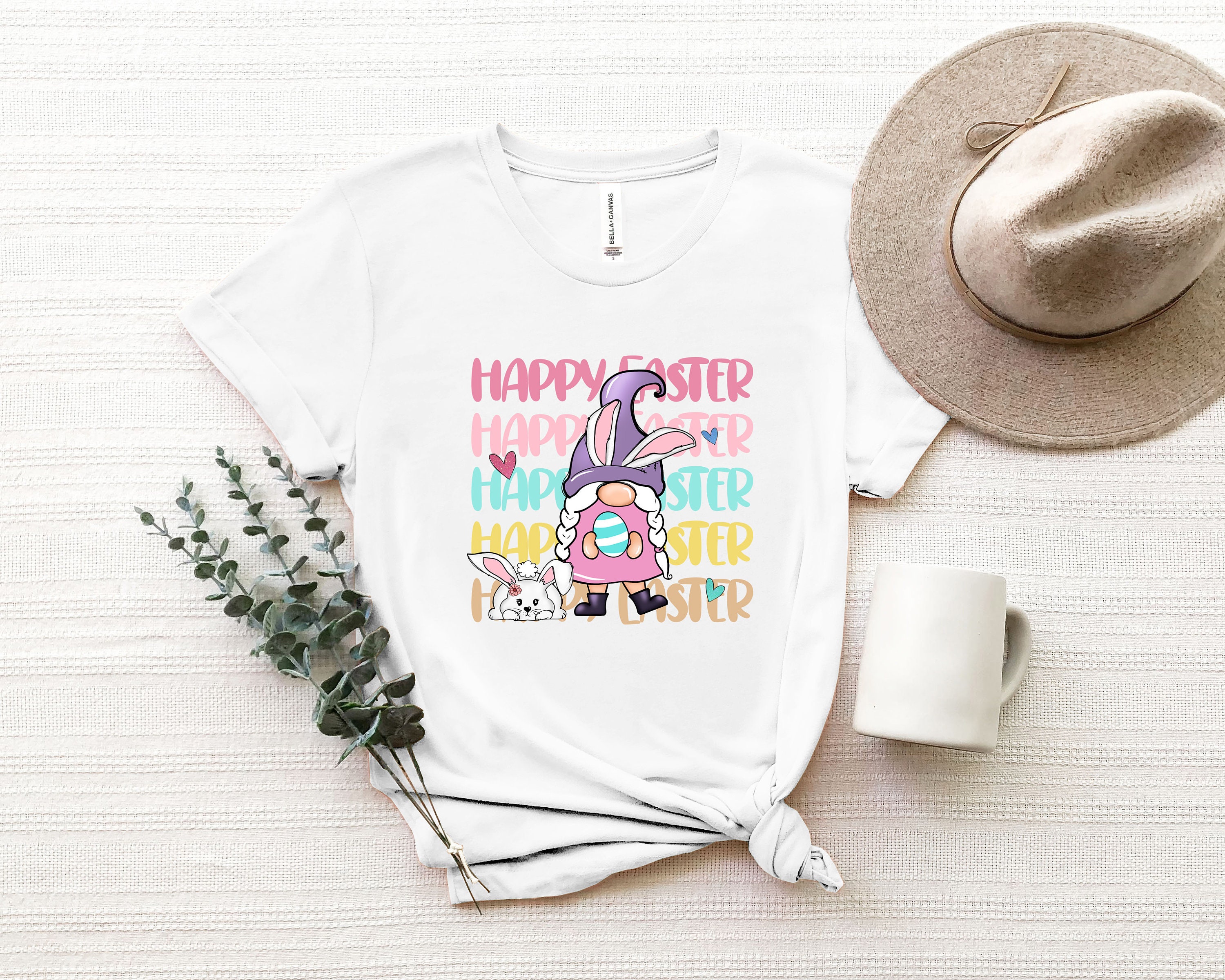 Discover Happy Easter Day Shirt, Cute Gnome Shirt, Easter Bunny Ears T-Shirt